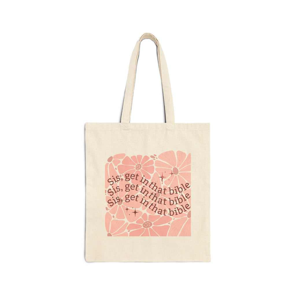 Get In That Bible Floral Tote