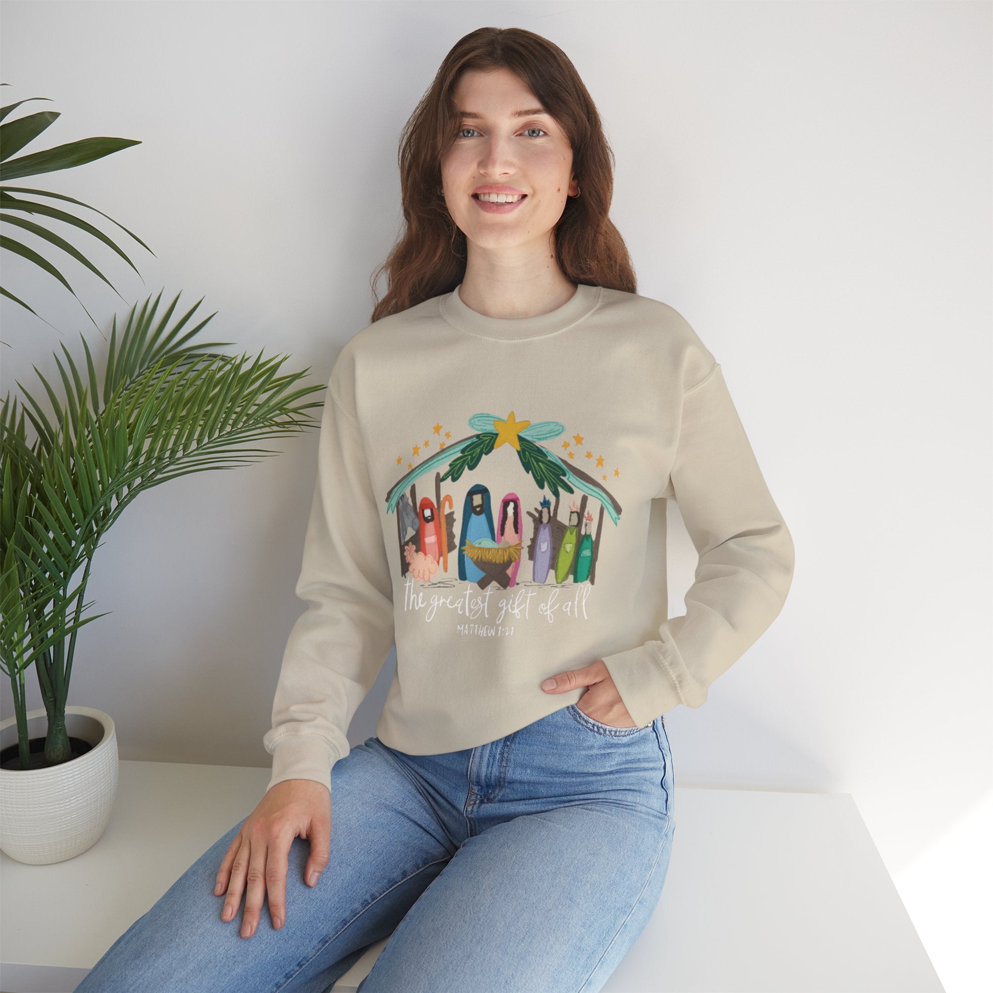 Nativity Scene Crewneck Sweatshirt