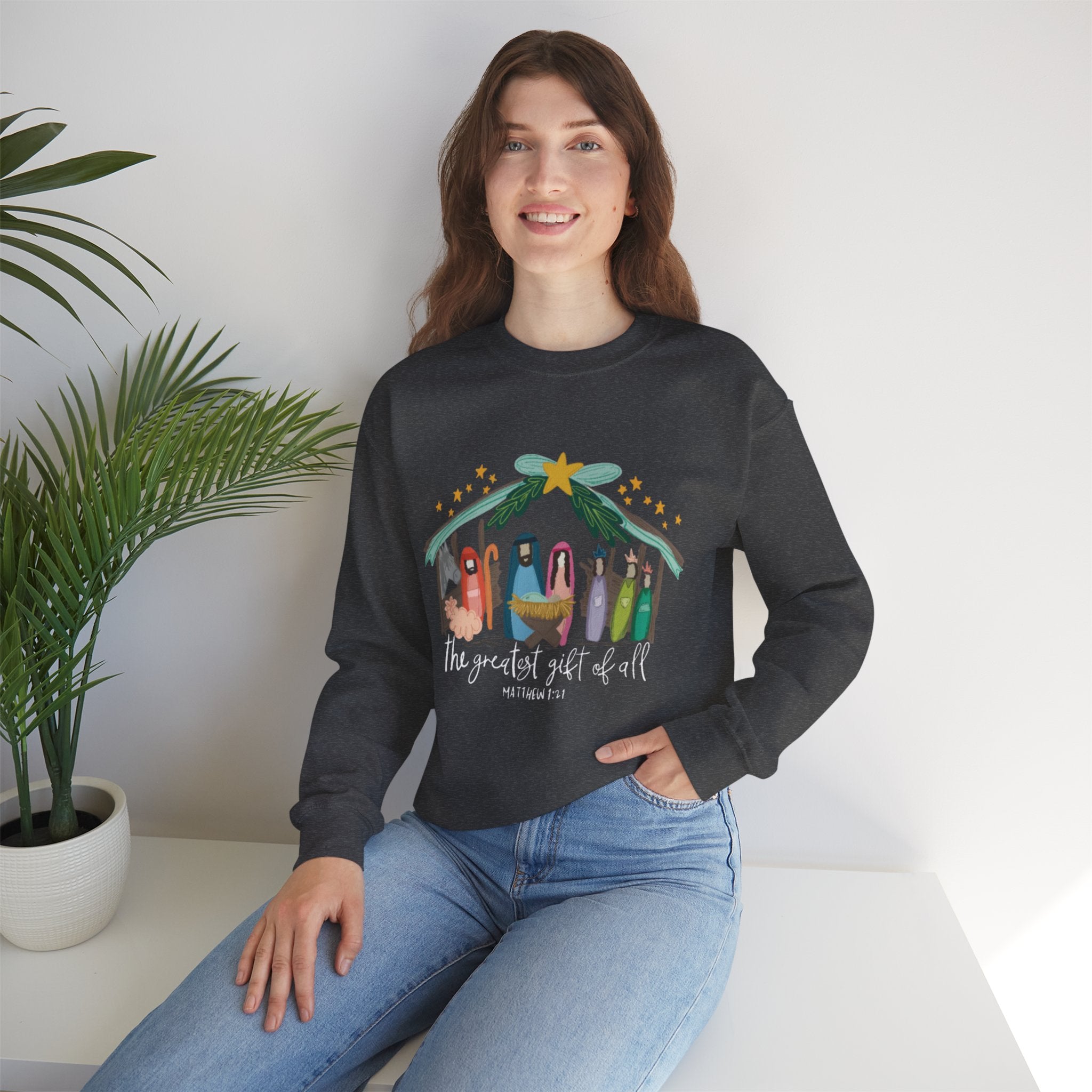 Nativity Scene Crewneck Sweatshirt