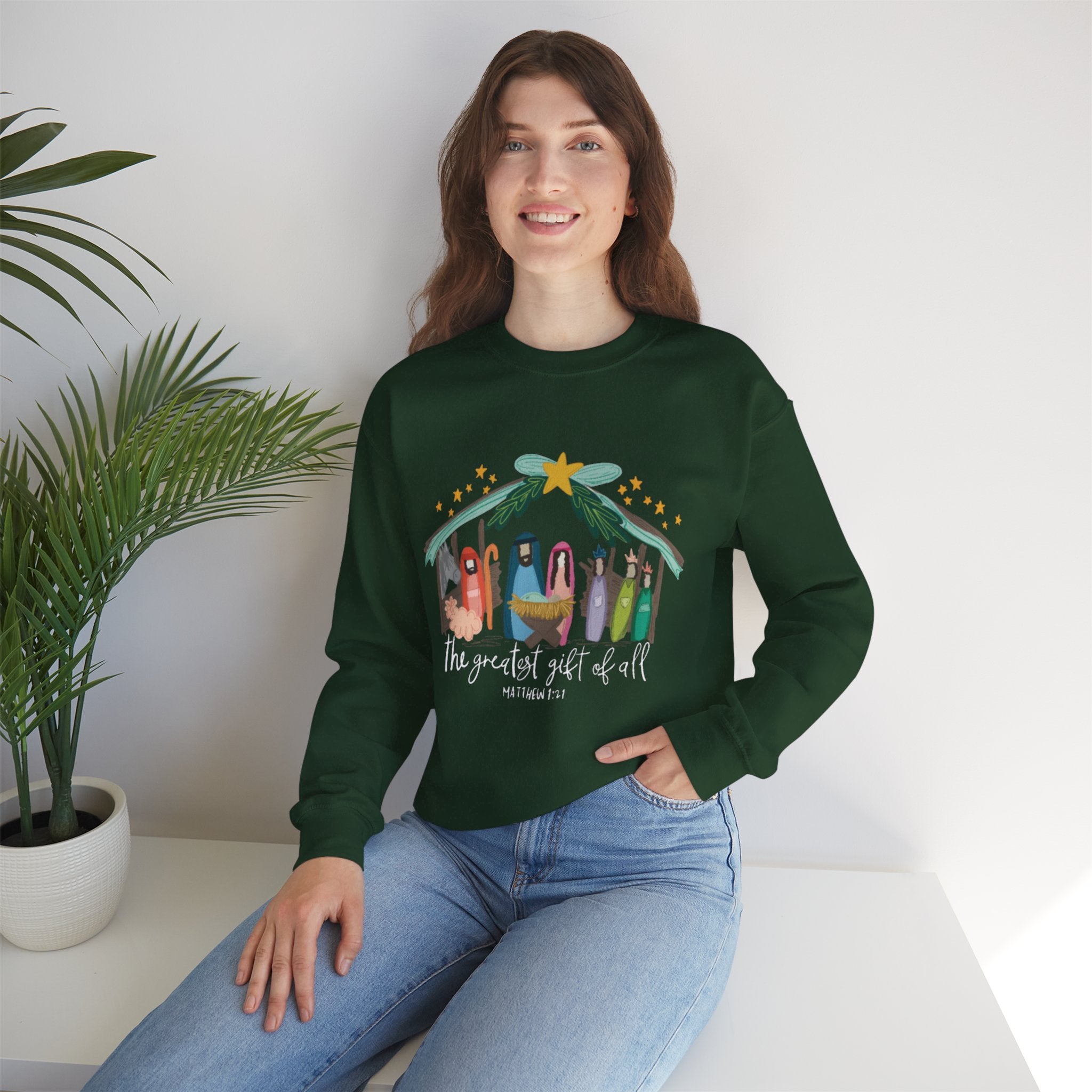 Nativity Scene Crewneck Sweatshirt