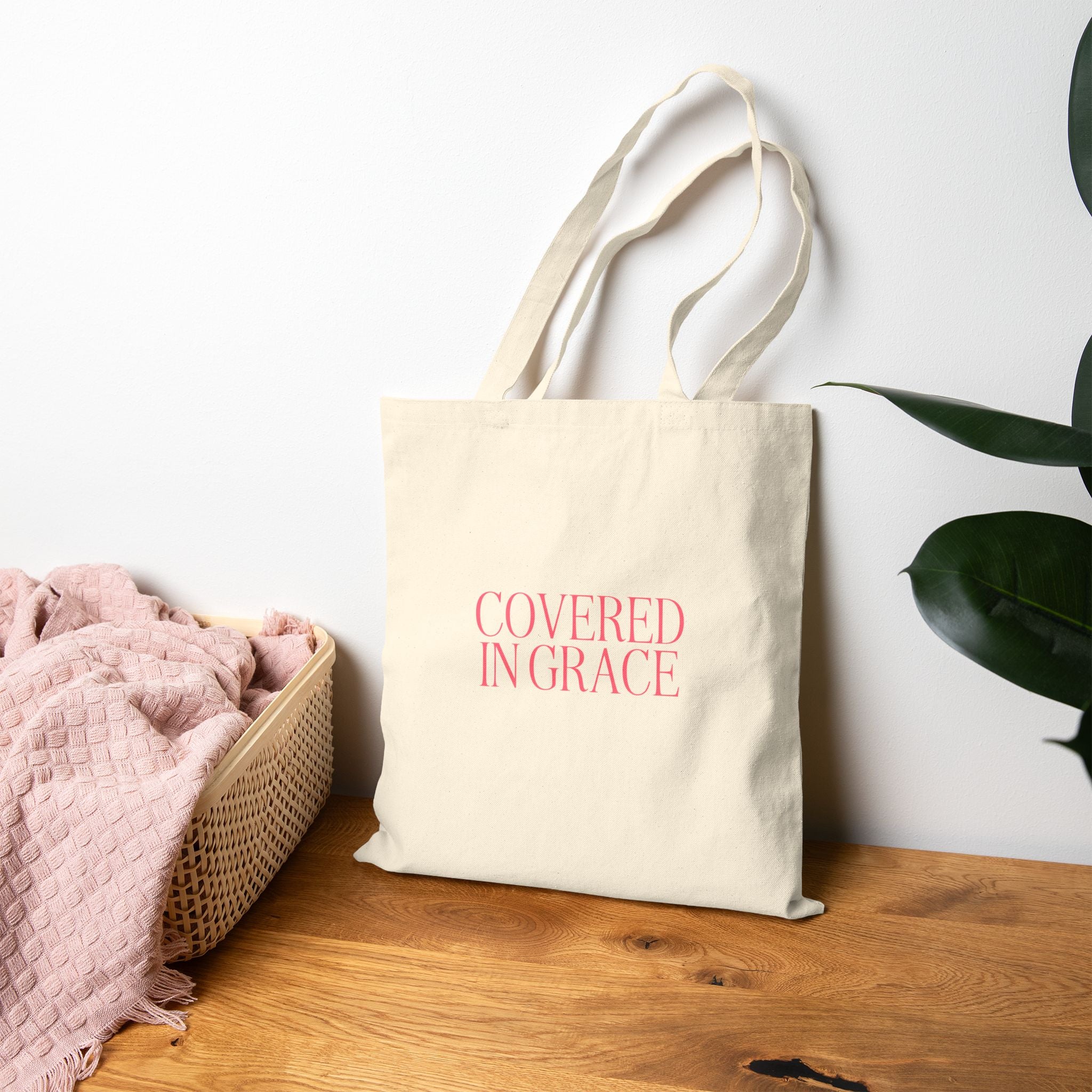 Covered in Grace Tote Bag